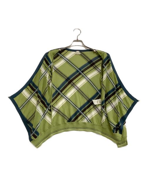 HERMES（エルメス）HERMES (エルメス) カシュクールコットンカーディガン グリーン サイズ:34の古着・服飾アイテム