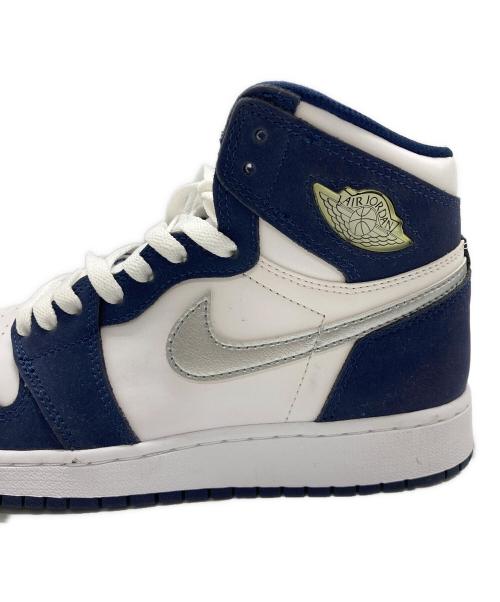 NIKE（ナイキ）NIKE (ナイキ) ハイカットスニーカー ホワイト×ネイビー サイズ:24.5の古着・服飾アイテム