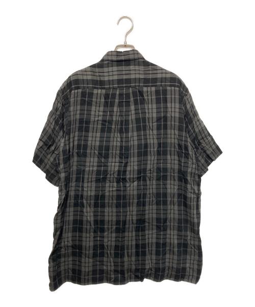 Yohji Yamamoto pour homme（ヨウジヤマモト プールオム）Yohji Yamamoto pour homme (ヨウジヤマモト プールオム) ビッグオーバー半袖チェックシャツ グレー サイズ:2の古着・服飾アイテム