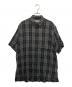 Yohji Yamamoto pour homme（ヨウジヤマモト プールオム）の古着「ビッグオーバー半袖チェックシャツ」｜グレー