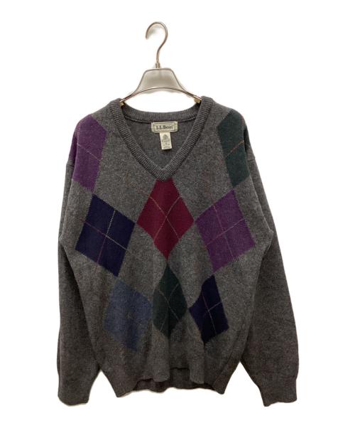 L.L.Bean（エルエルビーン）L.L.Bean (エルエルビーン) Vネックニット グレー サイズ:Sの古着・服飾アイテム
