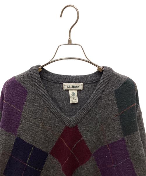 L.L.Bean（エルエルビーン）L.L.Bean (エルエルビーン) Vネックニット グレー サイズ:Sの古着・服飾アイテム