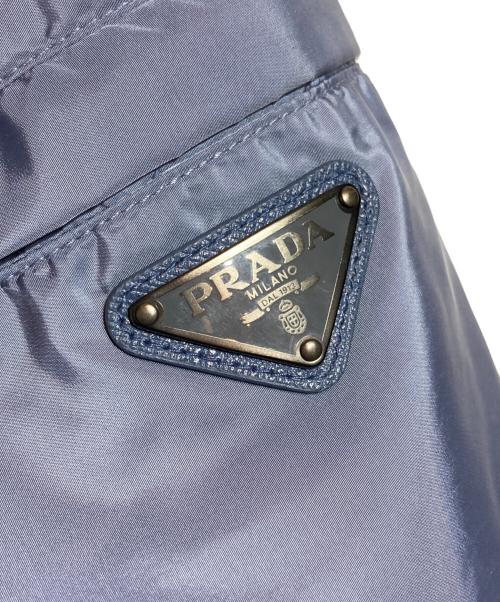 PRADA（プラダ）PRADA (プラダ) トライアングルロゴプレートナイロンジャケット/Prada Nylon Jacket with Triangle Logo スカイブルー サイズ:46の古着・服飾アイテム