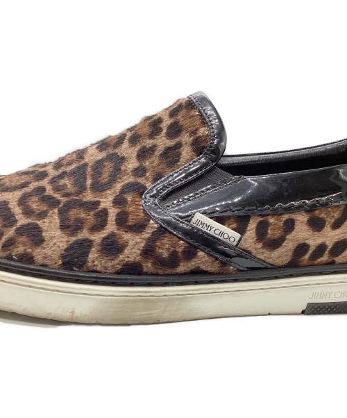 JIMMY CHOO（ジミーチュウ）JIMMY CHOO (ジミーチュウ) GROVE スリッポン ブラウン サイズ:サイズ表記なしの古着・服飾アイテム