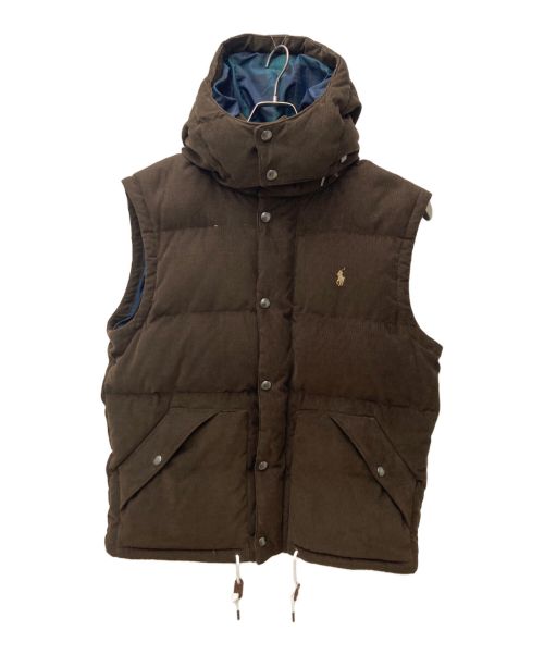 POLO RALPH LAUREN（ポロ・ラルフローレン）POLO RALPH LAUREN (ポロ・ラルフローレン) コーデュロイコンバーチブルダウンジャケット ブラウン サイズ:SIZE Mの古着・服飾アイテム