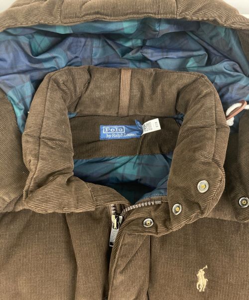 POLO RALPH LAUREN（ポロ・ラルフローレン）POLO RALPH LAUREN (ポロ・ラルフローレン) コーデュロイコンバーチブルダウンジャケット ブラウン サイズ:SIZE Mの古着・服飾アイテム