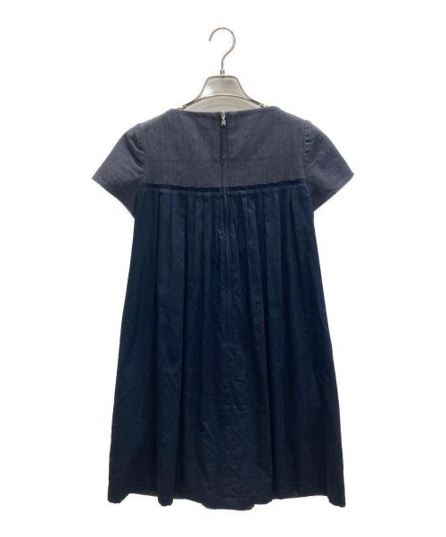 FOXEY NEWYORK（フォクシーニューヨーク）FOXEY NEWYORK (フォクシーニューヨーク) 切替ワンピース インディゴ サイズ:SIZE 38の古着・服飾アイテム