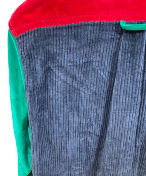 WALES BONNER（ウェールズボナー）WALES BONNER (ウェールズボナー) コーデュロイシャツ ネイビー×イエロー サイズ:46の古着・服飾アイテム