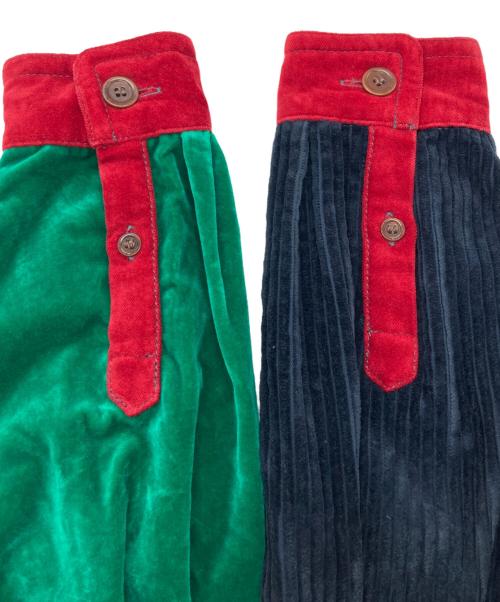 WALES BONNER（ウェールズボナー）WALES BONNER (ウェールズボナー) コーデュロイシャツ ネイビー×イエロー サイズ:46の古着・服飾アイテム