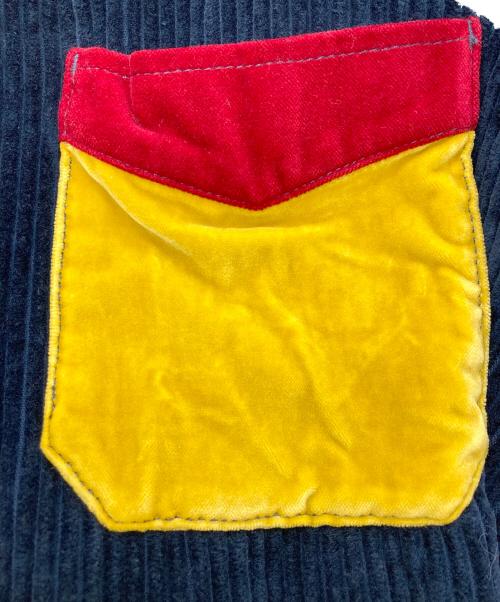 WALES BONNER（ウェールズボナー）WALES BONNER (ウェールズボナー) コーデュロイシャツ ネイビー×イエロー サイズ:46の古着・服飾アイテム