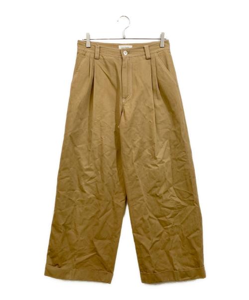 WALES BONNER（ウェールズボナー）WALES BONNER (ウェールズボナー) タックパンツ ベージュ サイズ:SIZE 46の古着・服飾アイテム