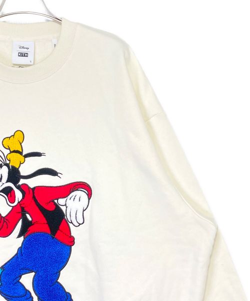 KITH（キス）KITH (キス) DISNEY (ディズニー) Mickey & Friends Astonished Goofy Vintage Crewneck アイボリー サイズ:Lの古着・服飾アイテム