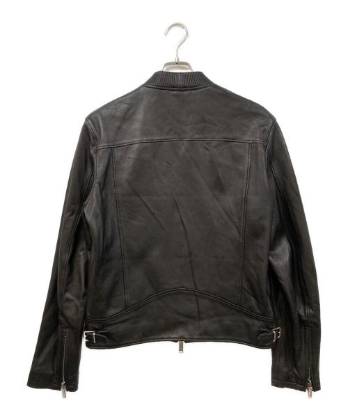 DSQUARED2（ディースクエアード）DSQUARED2 (ディースクエアード) ラムレザーボンバージャケット ブラック サイズ:48の古着・服飾アイテム