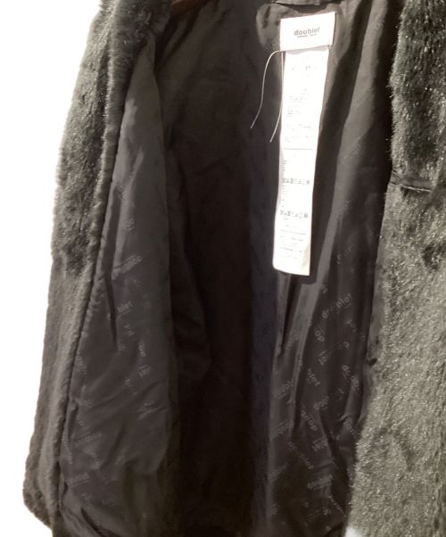 doublet（ダブレット）doublet (ダブレット) HAND-PAINTED FUR JACKET（ハンドペイントファージャケット） ブラック サイズ:Mの古着・服飾アイテム