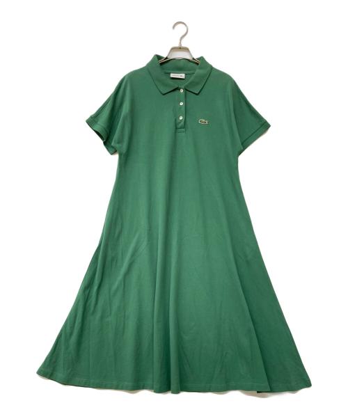 LACOSTE（ラコステ）LACOSTE (ラコステ) 鹿の子地マキシ丈ドレス グリーン サイズ:34の古着・服飾アイテム