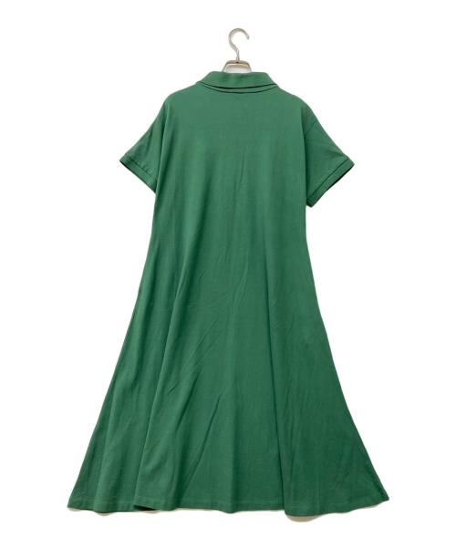 LACOSTE（ラコステ）LACOSTE (ラコステ) 鹿の子地マキシ丈ドレス グリーン サイズ:34の古着・服飾アイテム