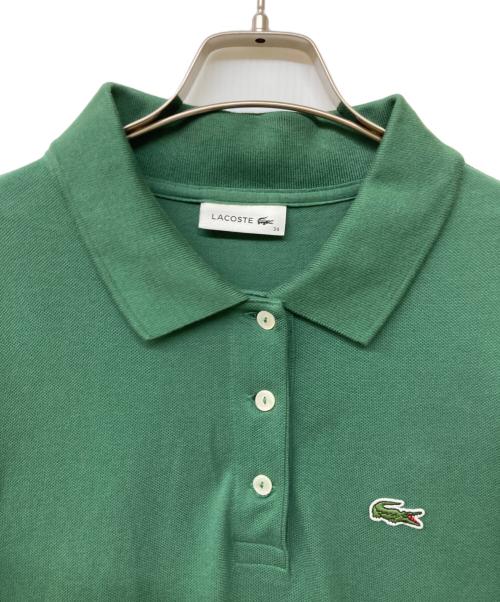 LACOSTE（ラコステ）LACOSTE (ラコステ) 鹿の子地マキシ丈ドレス グリーン サイズ:34の古着・服飾アイテム