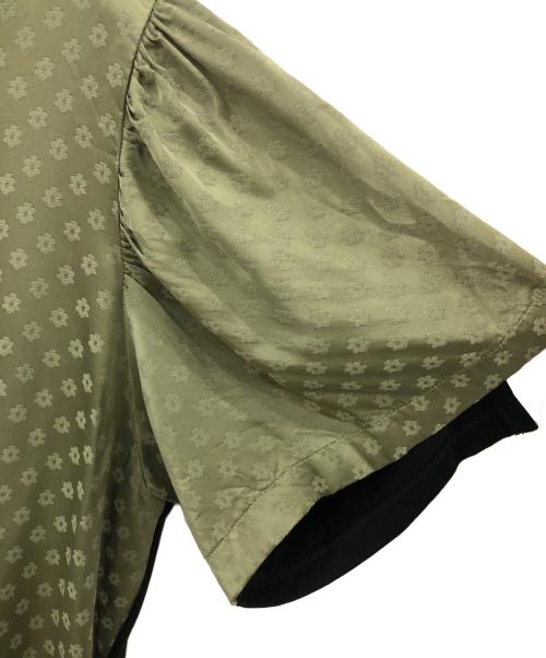 MM6 Maison Margiela（エムエムシックスメゾンマルジェラ）MM6 Maison Margiela (エムエムシックス メゾンマルジェラ) フラワージャガードミックスワンピース グリーン サイズ:Sの古着・服飾アイテム