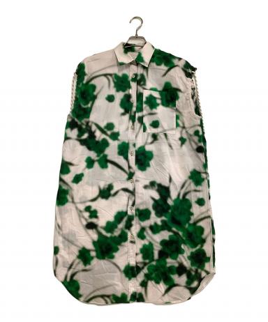 DRIES VAN NOTEN フラワープリント 半袖シャツワンピース 中古・古着通販】DRIES VAN NOTEN (ドリスヴァンノッテン) フラワー