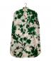 DRIES VAN NOTEN (ドリスヴァンノッテン) フラワープリントフレンチスリーブシャツワンピース グリーン サイズ:36：25000円