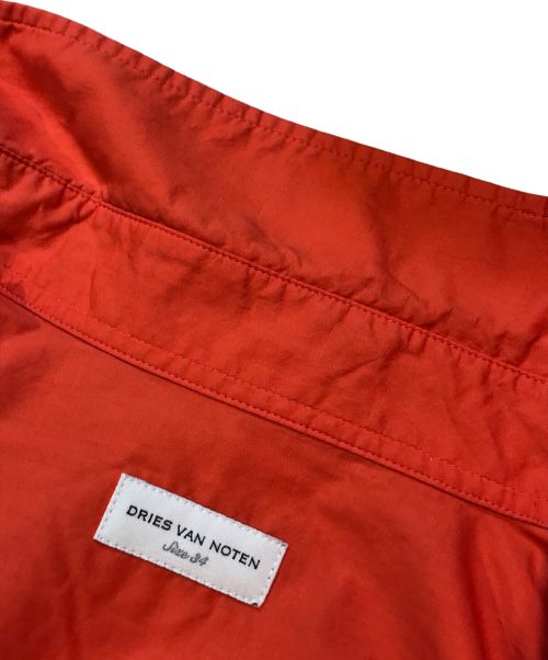 DRIES VAN NOTEN（ドリスヴァンノッテン）DRIES VAN NOTEN (ドリスヴァンノッテン) フレンチスリーブシャツワンピース レッド サイズ:34の古着・服飾アイテム