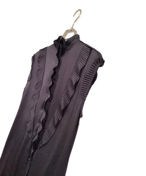 COACH（コーチ）COACH (コーチ) ノースリーブサテンドレス ネイビー サイズ:4の古着・服飾アイテム