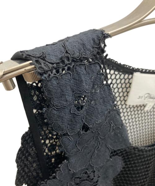3.1 phillip lim（スリーワンフィリップリム）3.1 phillip lim (スリーワンフィリップリム) ノースリーブフローラルレースタンクトップ ブラック サイズ:2の古着・服飾アイテム