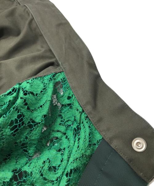 sacai（サカイ）sacai (サカイ) レースドッキングS/Sジャケット グリーン サイズ:2の古着・服飾アイテム