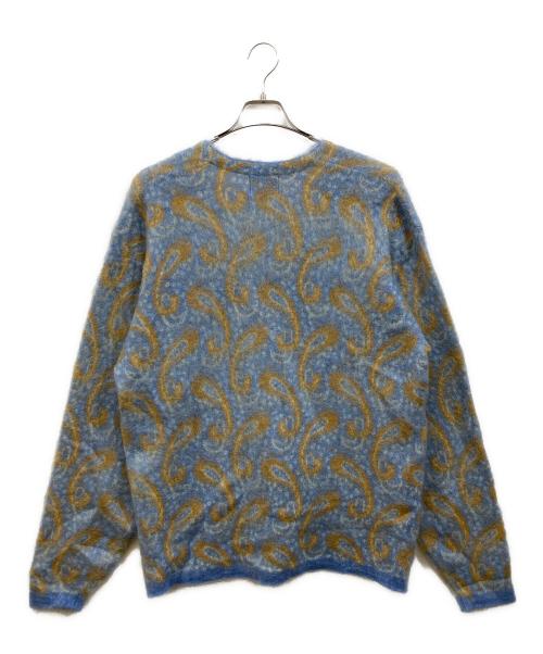 STEP AHEAD（ステップアヘッド）STEP AHEAD (ステップアヘッド) ペイズリー柄モヘアカーディガン ブルー サイズ:SIZE Lの古着・服飾アイテム