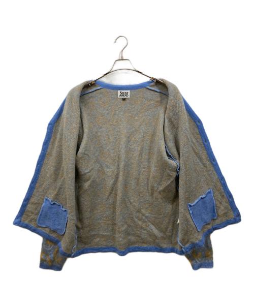 STEP AHEAD（ステップアヘッド）STEP AHEAD (ステップアヘッド) ペイズリー柄モヘアカーディガン ブルー サイズ:SIZE Lの古着・服飾アイテム
