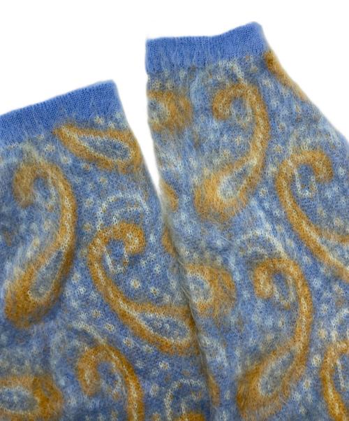 STEP AHEAD（ステップアヘッド）STEP AHEAD (ステップアヘッド) ペイズリー柄モヘアカーディガン ブルー サイズ:SIZE Lの古着・服飾アイテム