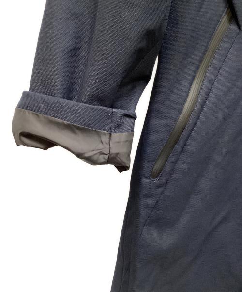 DESCENTE（デサント）DESCENTE (デサント) スタンドカラーインフードスタイリッシュコート ネイビー サイズ:Mの古着・服飾アイテム