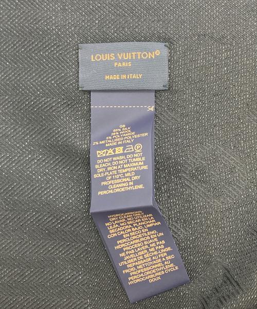 LOUIS VUITTON（ルイ ヴィトン）LOUIS VUITTON (ルイ ヴィトン) 大判ストール ブラックの古着・服飾アイテム