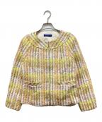 Maglie par ef-deマーリエ パー エフデ）の古着「コットンキャンディーツイードジャケット」｜イエロー