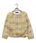 Maglie par ef-de（マーリエ パー エフデ）の古着「コットンキャンディーツイードジャケット」｜イエロー