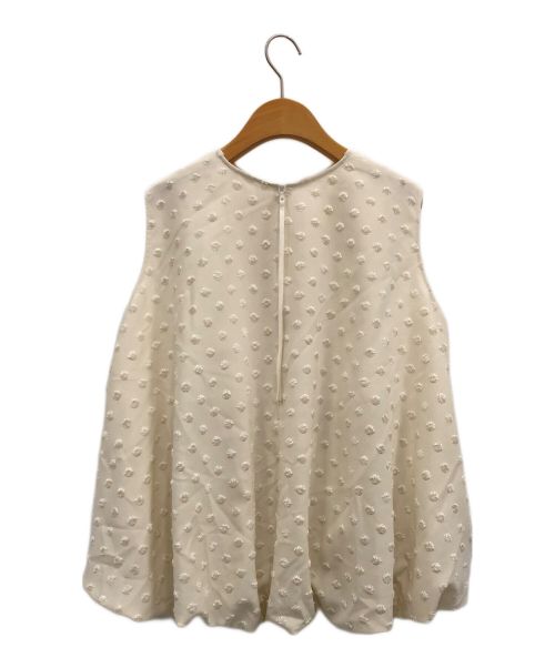 #Newans（ハッシュニュアンス）#Newans (ハッシュニュアンス) 春名亜美 (ハルナアミ) ジャガードドットバルーンブラウス ベージュ サイズ:1の古着・服飾アイテム