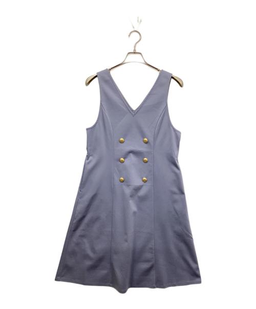 BLUE LABEL CRESTBRIDGE（ブルーレーベルクレストブリッジ）BLUE LABEL CRESTBRIDGE (ブルーレーベルクレストブリッジ) ジャンパースカートセットアップ ラベンダー サイズ:36の古着・服飾アイテム