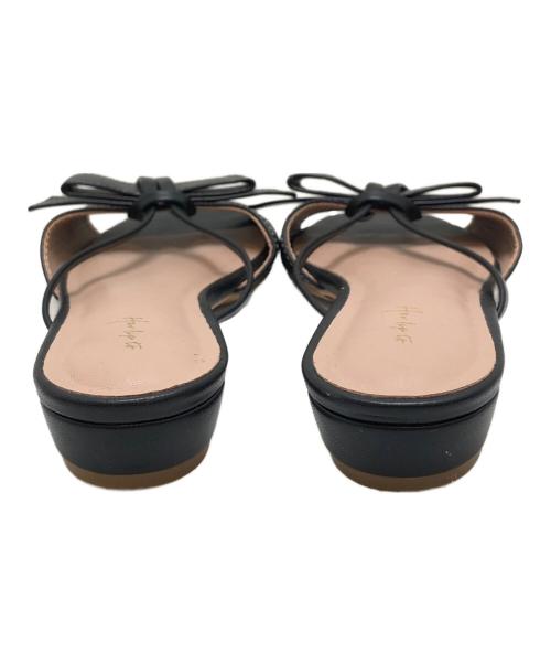HER LIP TO（ハーリップトゥ）Her lip to (ハーリップトゥ) Big Bow Sandals ブラック サイズ:37の古着・服飾アイテム