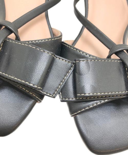 HER LIP TO（ハーリップトゥ）Her lip to (ハーリップトゥ) Big Bow Sandals ブラック サイズ:37の古着・服飾アイテム