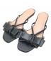 Her lip to（ハーリップトゥ）の古着「Big Bow Sandals」｜ブラック