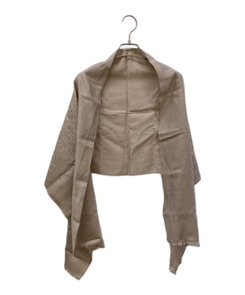 Salvatore Ferragamo（サルヴァトーレ フェラガモ）Salvatore Ferragamo (サルヴァトーレ フェラガモ) ガンチーニシルク混ストール ベージュの古着・服飾アイテム