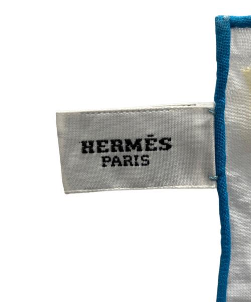 HERMES（エルメス）HERMES (エルメス) カレ45 cheval surprise coloriage 思いがけない馬 コットン100％ハンカチの古着・服飾アイテム