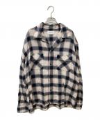 UNUSEDアンユーズド）の古着「Ombre checked shirt」｜ピンク