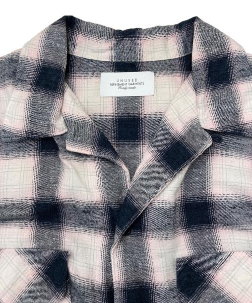UNUSED（アンユーズド）UNUSED (アンユーズド) Ombre checked shirt ピンク サイズ:3の古着・服飾アイテム