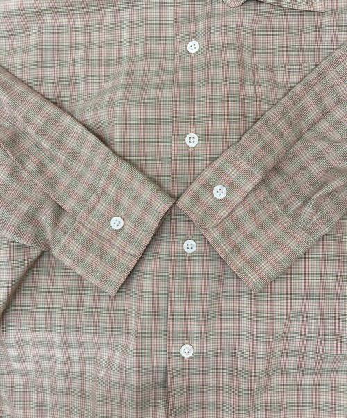 AURALEE（オーラリー）AURALEE (オーラリー) SUPER LIGHT WOOL CHECK　A20SS01LC SHIRTS ピンク×グリーン サイズ:5の古着・服飾アイテム