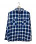 BONCOURA（ボンクラ）の古着「オンブレチェック ネルワークシャツ」｜ブルー