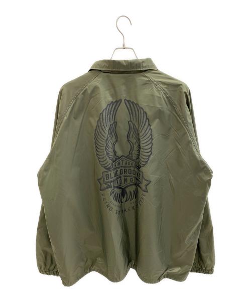 BLUE GROOVE（ブルーグルーブ）BLUE GROOVE (ブルーグルーブ) ナイロンコーチジャケット オリーブ サイズ:XLの古着・服飾アイテム