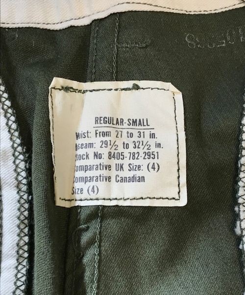 VINTAGE MILITARY（ヴィンテージ ミリタリー）VINTAGE MILITARY (ヴィンテージ ミリタリー) US ARMY M-65フィールドパンツ オリーブ サイズ:REGULAR-SMALLの古着・服飾アイテム