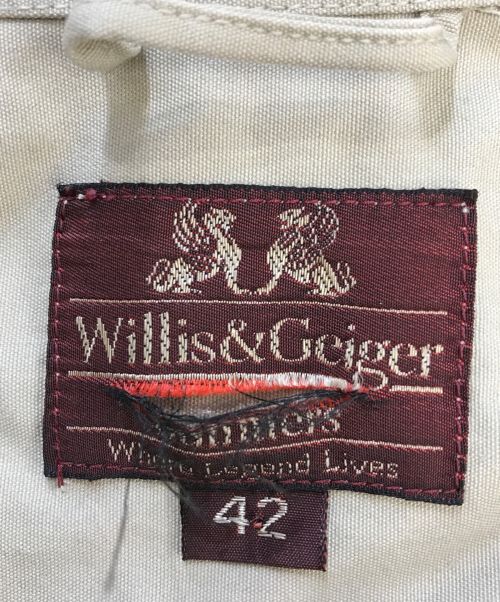 Willis & Geiger（ウィリスアンドガイガー）Willis & Geiger (ウィリスアンドガイガー) サファリジャケット ベージュ サイズ:42の古着・服飾アイテム