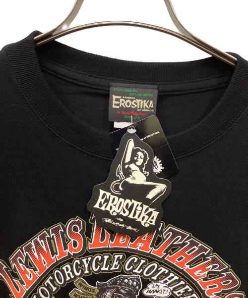 EROSTIKA（エロスティカ）EROSTIKA (エロスティカ) Lewis Leathers (ルイスレザース) プリントTシャツ ブラック サイズ:XL 未使用品の古着・服飾アイテム